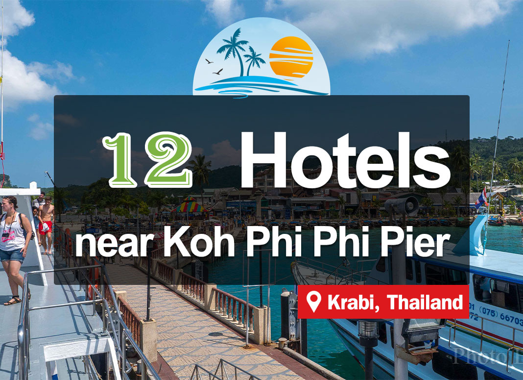 12 Hotel Accommodations near the pier on Phi Phi Island. Stunning views and convenient transportation.