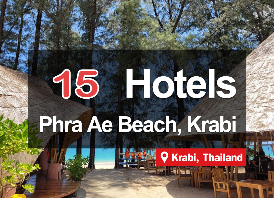 15 Hotel Accommodations on Pra-Ae Beach. Beautiful clear water with attractive view on Lanta Island