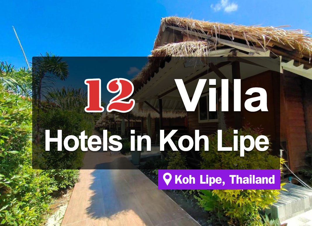 12 Hotel Accommodations on Koh Lipe. Private houses right by the sea.