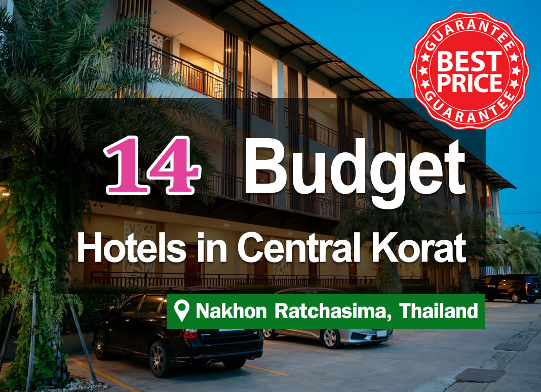 14 Hotel Accommodations in Downtown Korat, with prices not exceeding 500 baht. Good value, super economical.