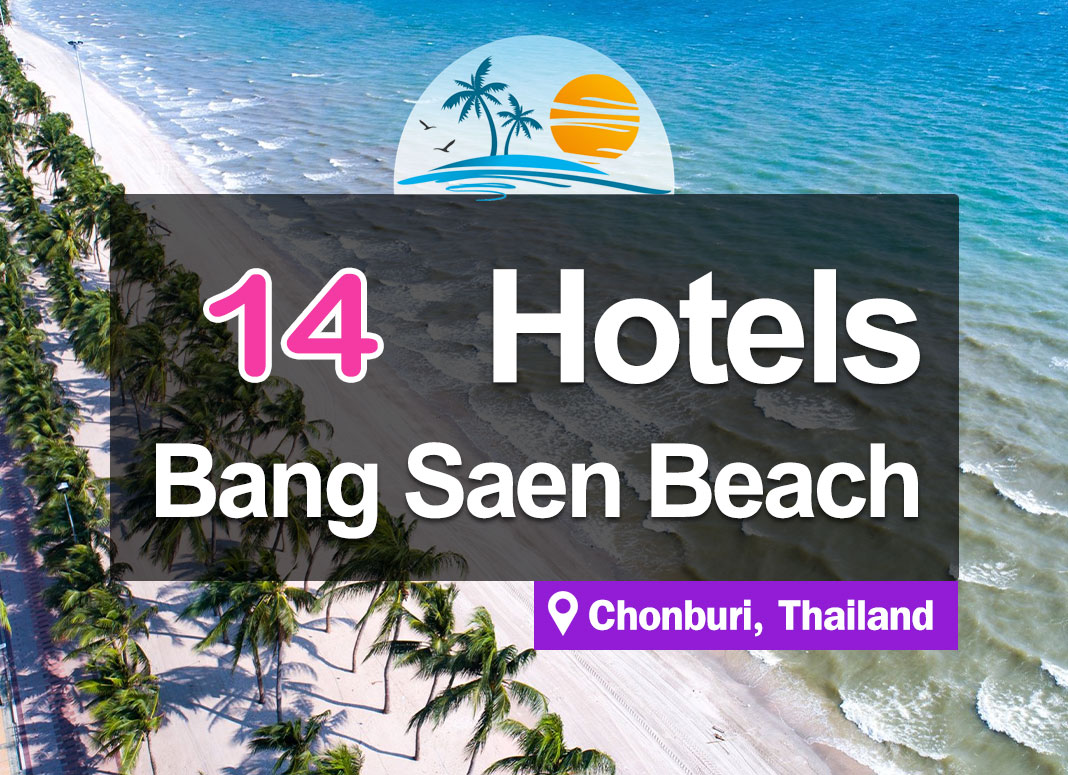 14 Hotel Accommodations on Bangsaen beach. Next to the sea, beautiful view, good atmosphere.