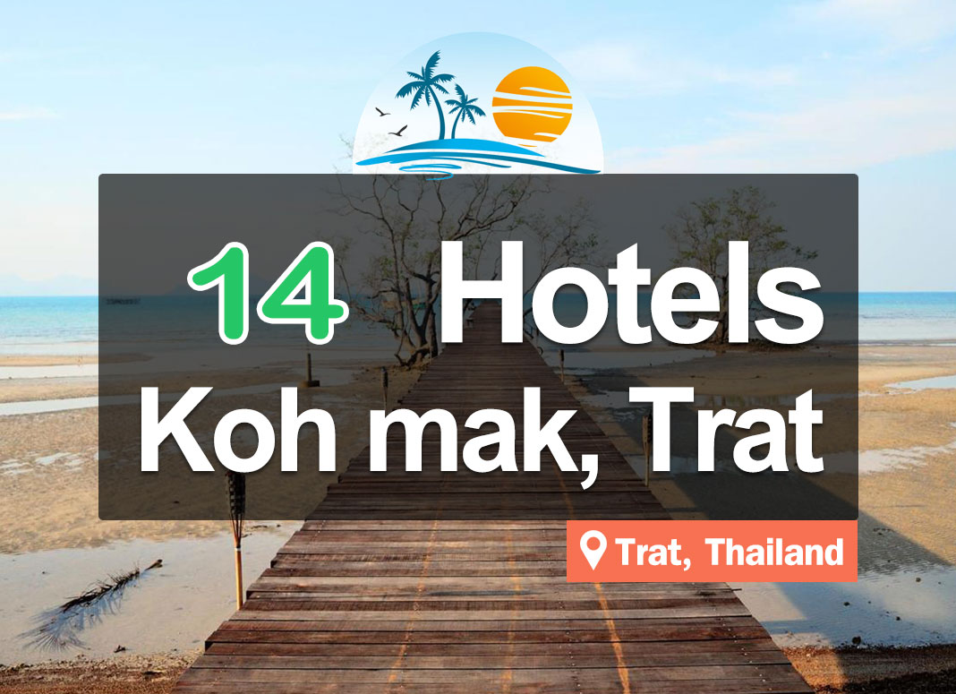 14 Hotel Accommodations on Koh Mak. Next to the sea, good atmosphere, fantastic view.