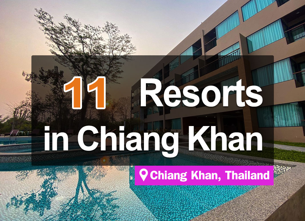 11 Resorts in Chiang Khan. Natural accommodations, beautiful flowers, good weather.